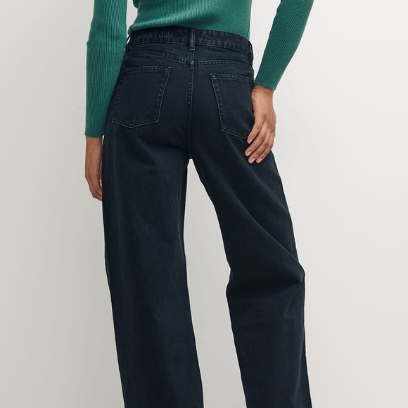 nobody‘s child Wide Leg High Rise Jeans UK Size 16 Blk - Picture 2 of 9